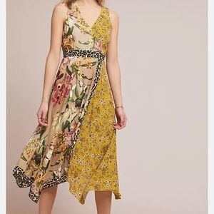 Anthropologie mixed print handkerchief Sofie dress